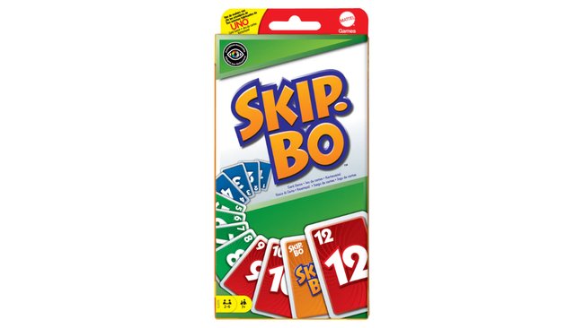 Gezeigt wird das Kartenspiel Skip-Bo.