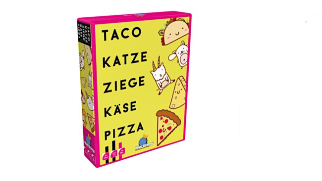 Kartenspielbox für das Spiel Taco Katze Ziege Käse Pizza