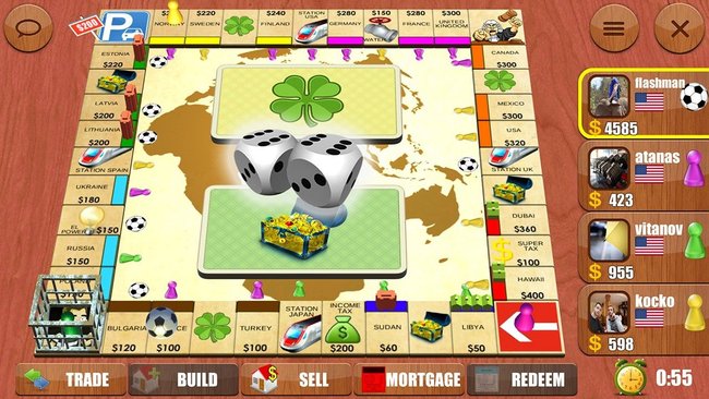 Gezeigt wird ein Screenshot aus der Monopoly-Alternative Rento.