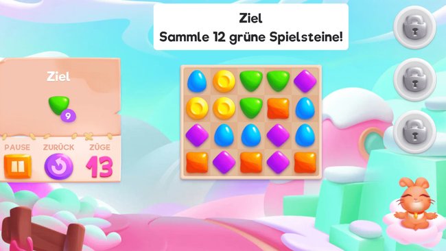 Gezeigt wird eine Spielszene aus dem Match 3-Spiel Match Arena.